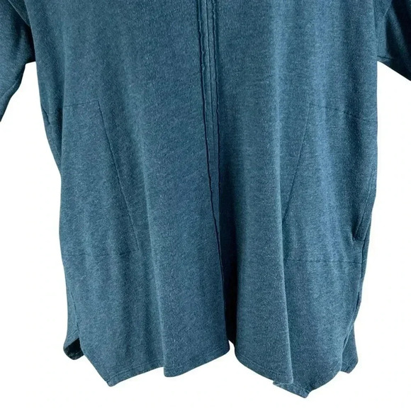 J Jill PURE JILL Womens M RELAXED Fit 3/4 Sleeve Blue PONCHO Tunic Cowl Neck - Picture 8 of 16